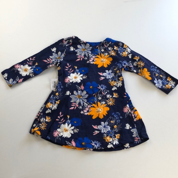 Navy blue floral 6-12 month dress NWT - Picture 4 of 4